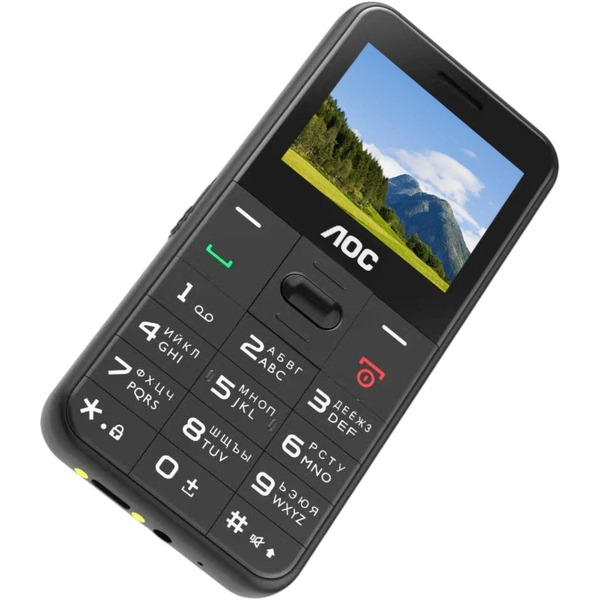 Кнопочный телефон AOC A205 (черный)
