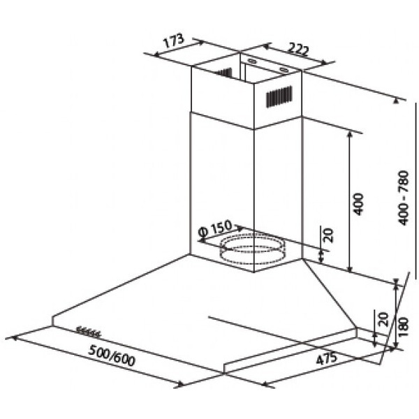 Вытяжка CATA V3-S500 X