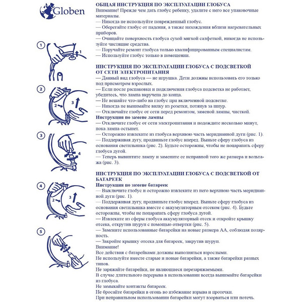 Глобус физический Globen Ке014000244