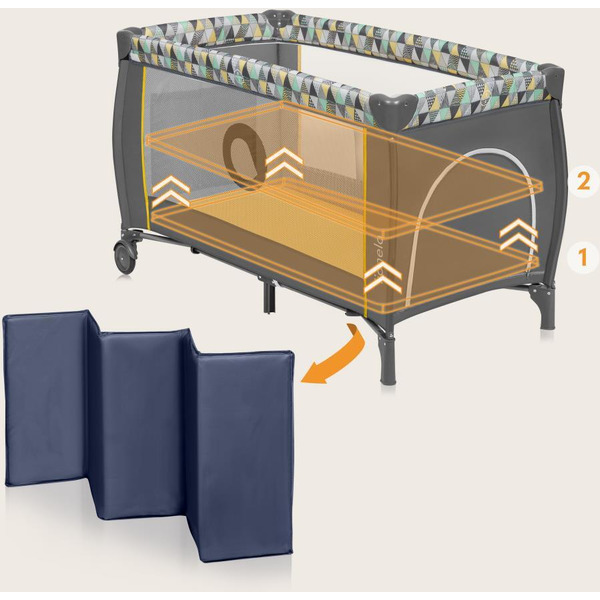 Кровать-манеж Lionelo Sven Plus (Blue Navy)