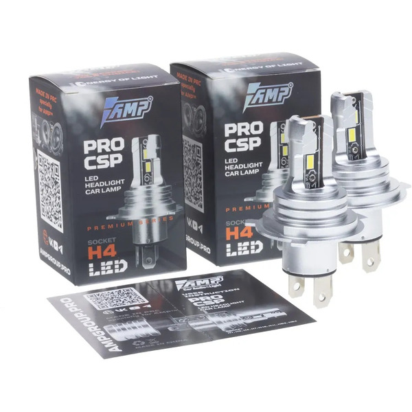 Светодиод головного света AMP PRO CSP H4