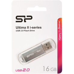 USB Flash Silicon-Power Ultima II I-Series Silver 16 Гб (SP016GBUF2M01V1S)