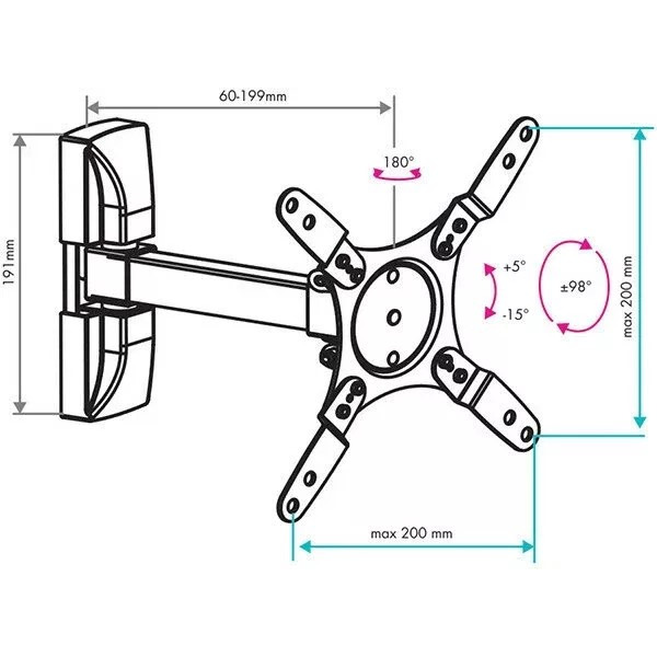Кронштейн VLK Trento-104 (Черный)