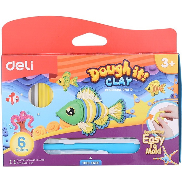 Пластилин DELI D75110