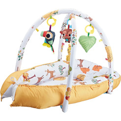 Развивающий коврик Labalu Музыкальный с люлькой (оранжевый)
