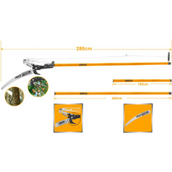Штанговый сучкорез с пилой INGCO HEPS25281