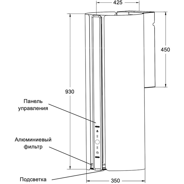 Кухонная вытяжка LEX Toro 350 White