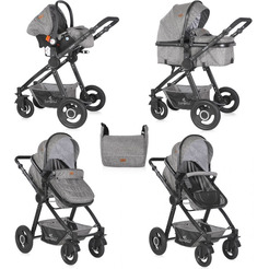 Детская коляска LORELLI Alexa 3в1 (темно-серый)