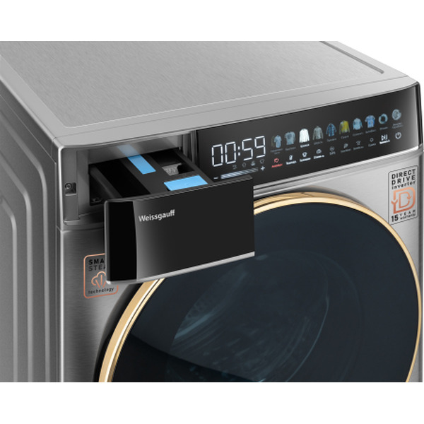Стирально-сушильная машина WEISSGAUFF WMD 58411 Direct Drive Inverter Premium Steam Steel