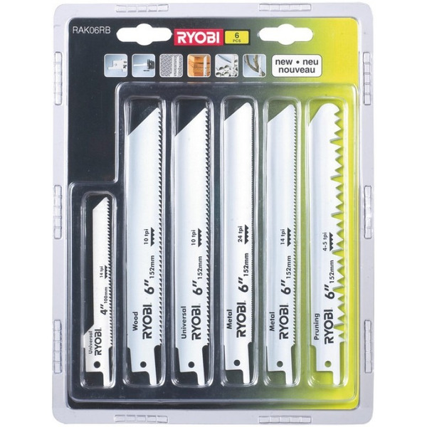 Набор полотен для сабельной пилы Ryobi RAK06RB (5132002547)