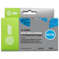 Картридж струйный Cactus CS-CN046 №951XL (голубой)