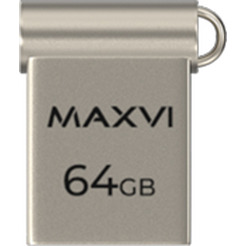 USB флеш Maxvi MM 64GB FD64GBUSB20C10MM (серебристый)