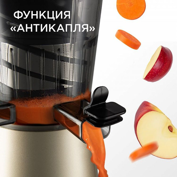 Соковыжималка шнековая RED SOLUTION RJ-930S (золотистый/черный)