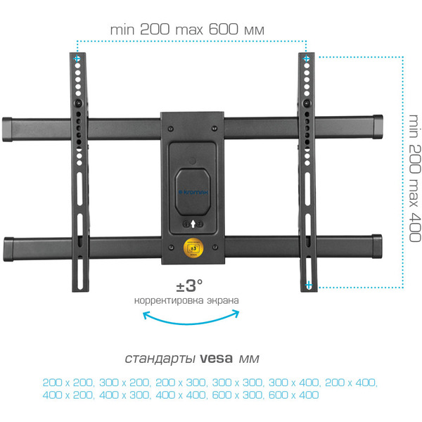 Кронштейн Kromax DIX-30 (черный)