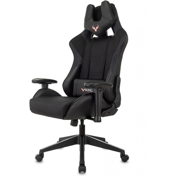Кресло игровое Бюрократ Zombie VIKING 4 AERO Edition ткань/экокожа, черный