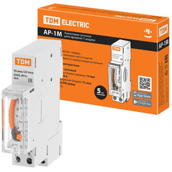Аналоговое суточное реле TDM Electric SQ1503-0021 (1 модуль)