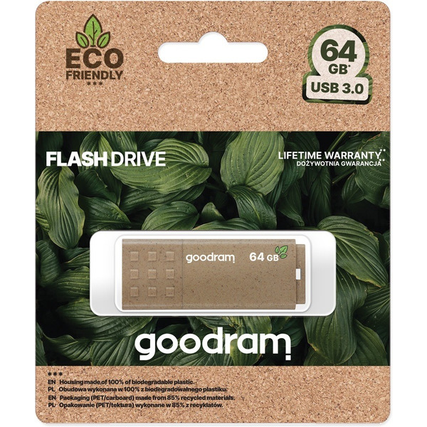 USB Flash GOODRAM Eco Friendly 64GB (UME3-0640EFR11) коричневый