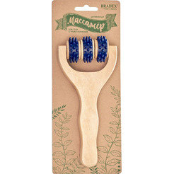 Деревянный массажёр для тела с тремя роликами BRADEX KZ 0958