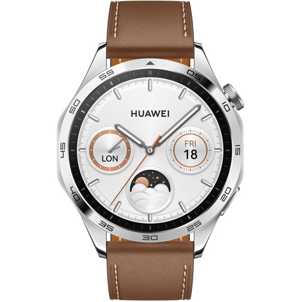 Смарт-часы HUAWEI Watch GT 4 Brown Leather Strap (PNX-B19) 46mm