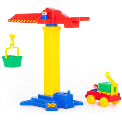 Башенный кран + автомобиль Полесье №1 58195