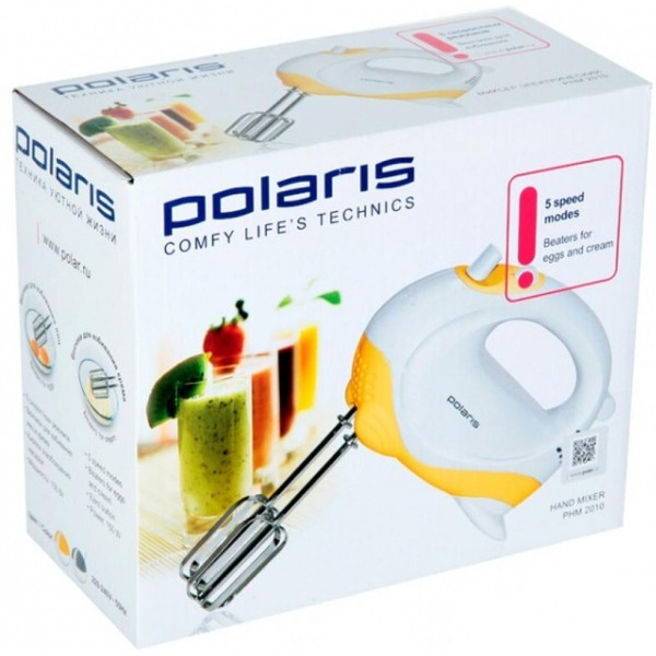 Миксер Polaris PHM2010 Белый/Оранжевый