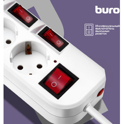 Сетевой фильтр Buro 500SH-5-SW-W