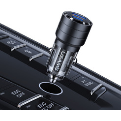 Автомобильное зарядное USAMS US-CC176 C36, 95W, 2USB (A+C), черный