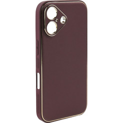 Чехол-накладка Bingo Gold Line для Apple iPhone 16 (бордовый)