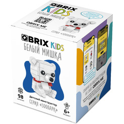 Конструктор QBRIX Kids Зоопарк. Белый мишка 30053