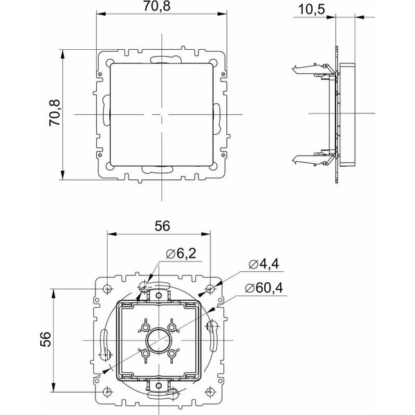 Декоративная заглушка IEK Brite МЗ10-БрКр