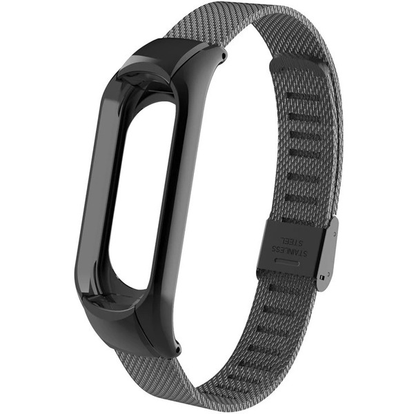 Ремешок Bingo Stainless Grid для Xiaomi Mi Band 3/4 Черный