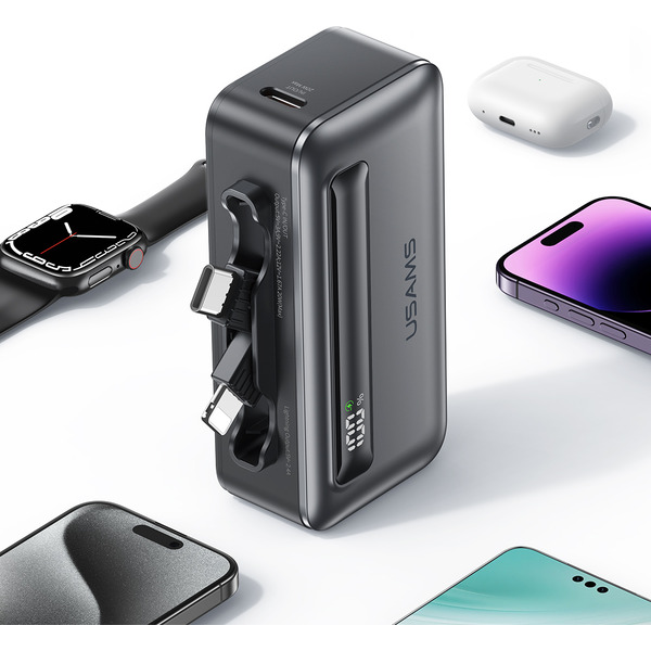 Внешний аккумулятор USAMS CD233 Mini 5000mAh (серый)