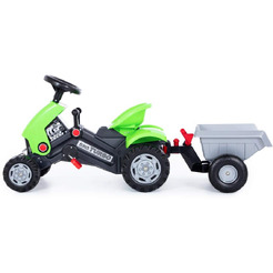 Каталка-трактор с педалями Полесье Turbo-2 с полуприцепом 52742
