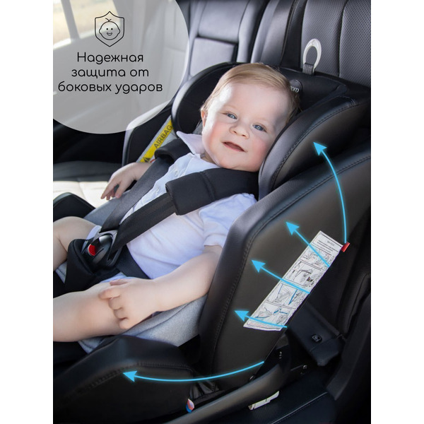 Детское автокресло Amarobaby Favorite Isofix С усиленной боковой поддержкой AB24-20FAV/0910 (черный/графит)