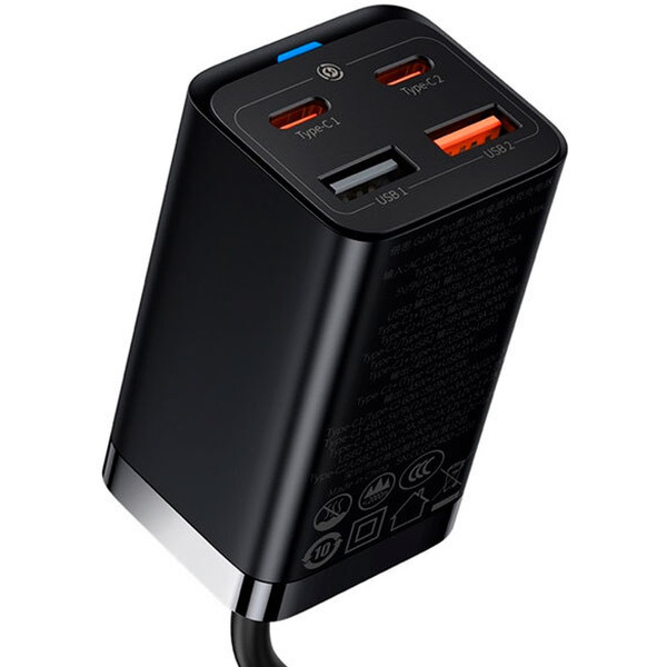 Сетевое зарядное устройство Baseus GaN3 Pro Desktop Fast Charger 2C+2U 65W CCGP040101 Black