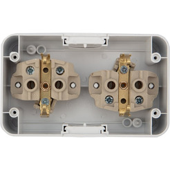 Блок из 2 розеток горизонтальный KRANZ Mini OG KR-78-0607