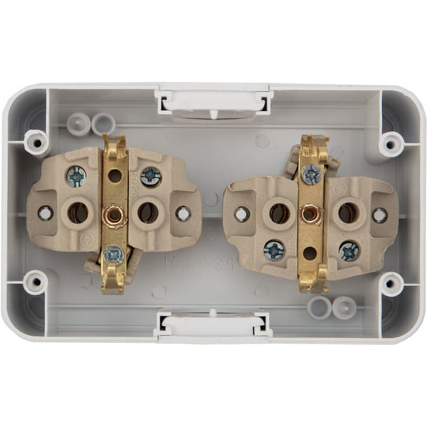 Блок из 2 розеток горизонтальный KRANZ Mini OG KR-78-0607