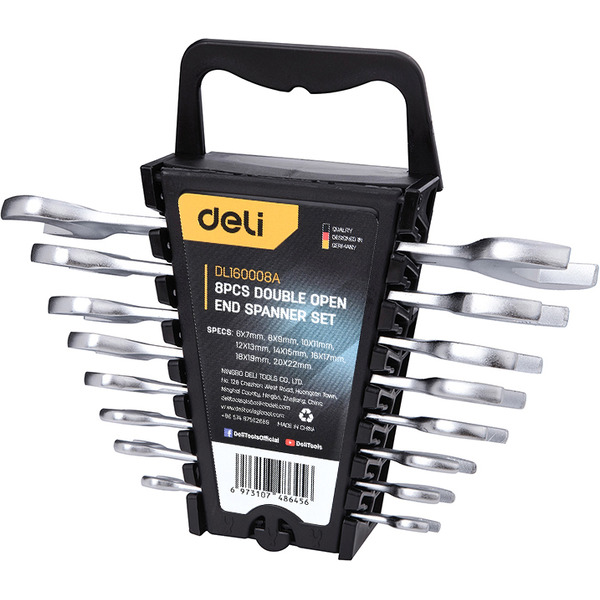 Набор ключей рожковых Deli EDL160008A
