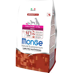 Сухой корм для собак Monge Speciality Extra Small Adult Lamb,Rice&Potato (2.5кг)