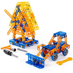 Конструктор Полесье 55132 Изобретатель - Мельница №2 + Трактор-погрузчик №1