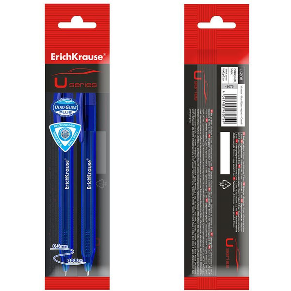 Набор шариковых автоматических ручек Erich Krause Matic Original U-208 48075 (2 шт)
