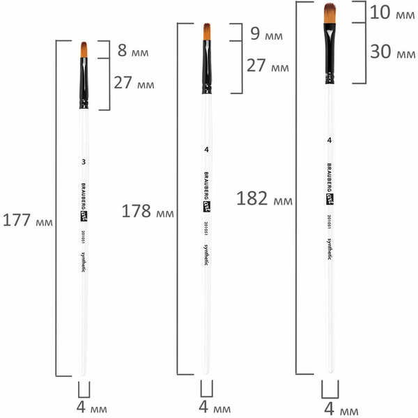 Набор кистей BRAUBERG ART DEBUT 201051 (12 шт)