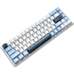 Компьютерная клавиатура AJAZZ AK680 MAX (8+1K) сине-бело-темно-синие клавиши