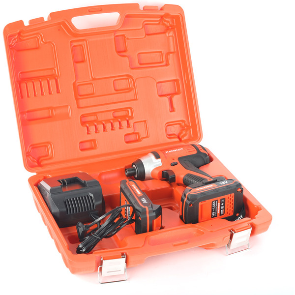 Винтоверт Patriot BR 180Li 1/4 (180301585) с 2-мя АКБ, кейс