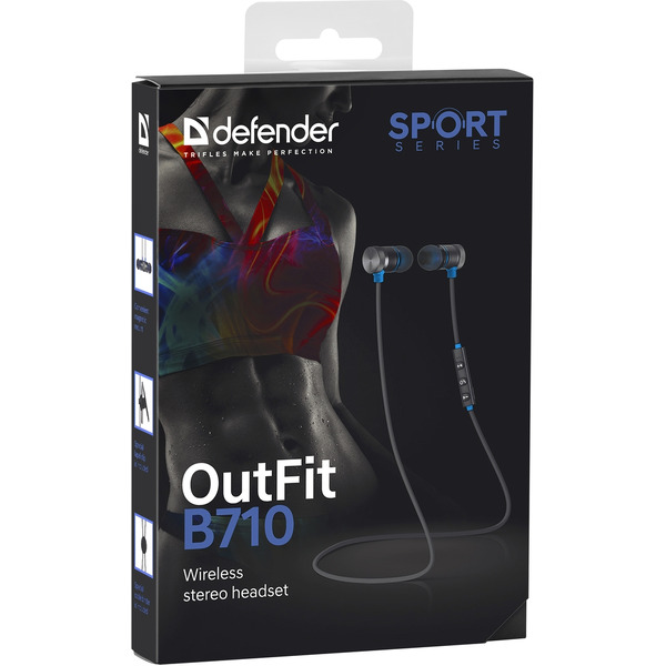 Наушники Defender OutFit B710 (черный+синий)