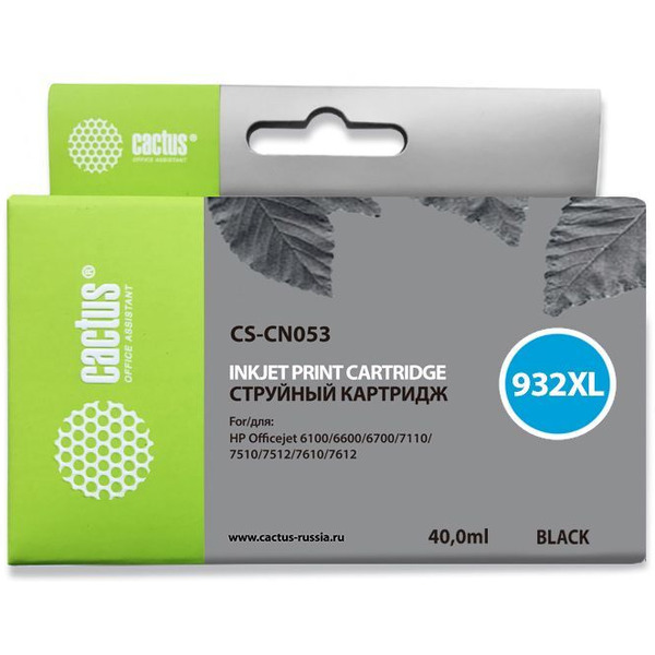 Картридж струйный Cactus CS-CN053 №932XL (черный)