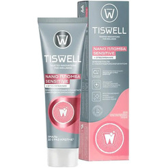 Зубная паста TISWELL Реминерализующая отбеливающая наногидроксиапатит для чувствительных зубов, 110 г