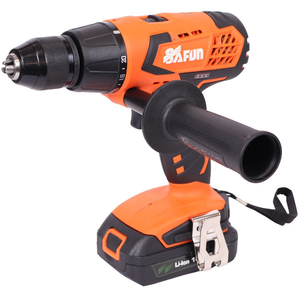 Дрель-шуруповерт Safun CD-18BL Profi (с 2-мя АКБ, кейс)