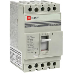 Выключатель автоматический EKF PROxima ВА-99 125/ 50А 3P 25кА