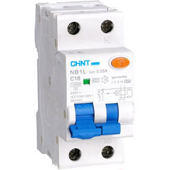 Дифференциальный автомат Chint NB1L 1P+N B 10А 30мА тип AC 10кА 203097
